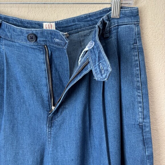 Blue Wide Leg Women's Jeans - Picture 10 of 14